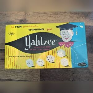 Vintage 1956 E.S. Lowe Yahtzee Game Original Box 1956-1972 Possible Movie Prop